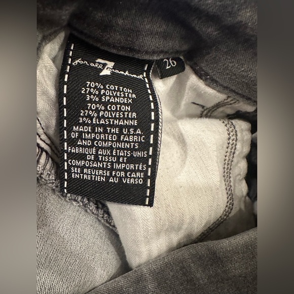 7 for all man kind gray high waisted ankle skinny jeans - Picture 5 of 5